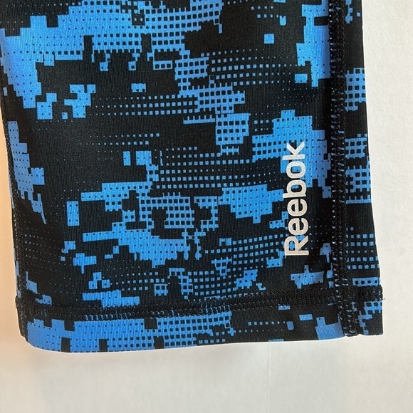 Reebok Blue/ Black Athletic Running Capri Leggings Women’s size Medium - Picture 2 of 8